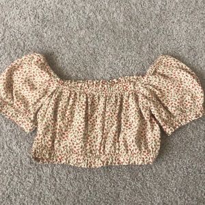 Brandy Melville off shoulder crop top